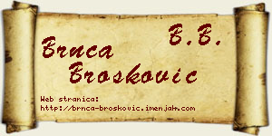 Brnča Brošković vizit kartica